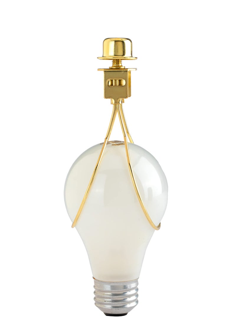 Creative HobbiesÂ® Lamp Shade Light Bulb Clip Adapter Clip on with Shade Attaching Finial Top - Gold - Image 4